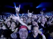 heavy metal fans at a live concert