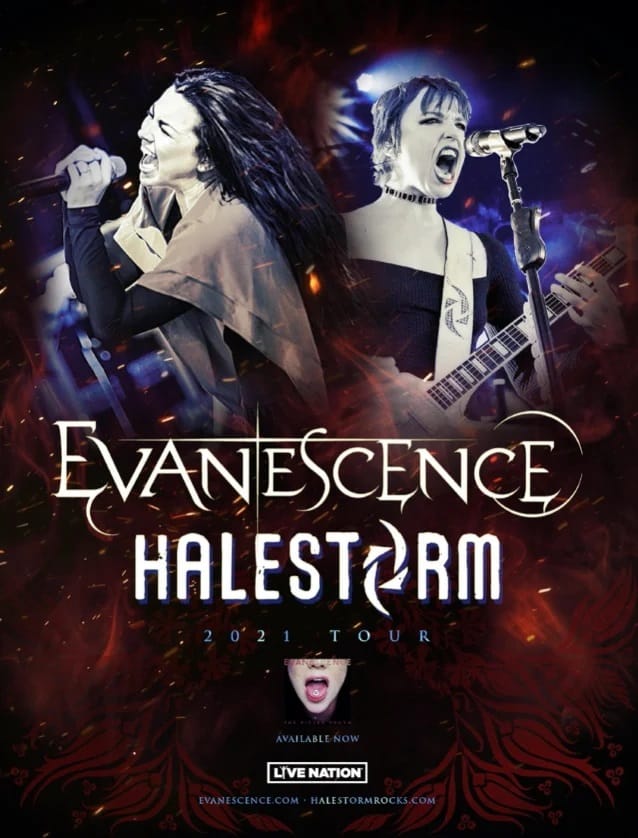 halestorm evanescence tour dates, EVANESCENCE And HALESTORM Announce Fall 2021 U.S. Tour