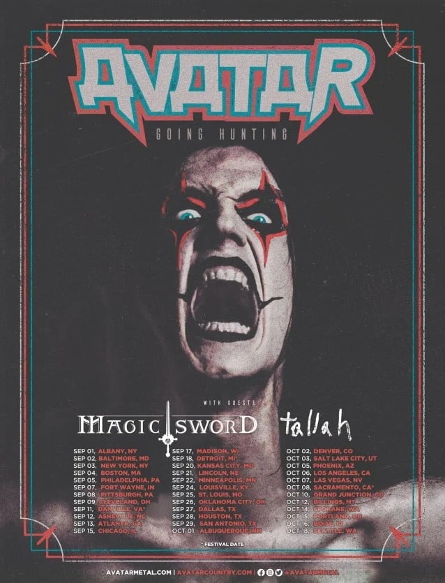 avatar tour dates 2021, AVATAR Announce Summer/Fall 2021 U.S. Tour Dates
