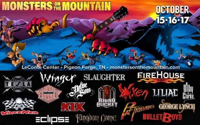 monsters on the mountain festival, TESLA, VINCE NEIL, NIGHT RANGER And WINGER To Headline MONSTERS ON THE MOUNTAIN Festival