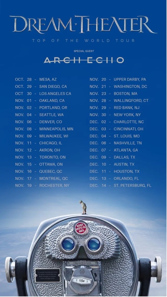 dream theater tour dates 2021, DREAM THEATER Announce ‘A View From The Top Of The World’ Album, U.S. Tour