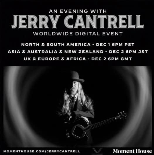 jerry cantrell livestream, ALICE IN CHAINS’ JERRY CANTRELL Announces Solo Livestream Event