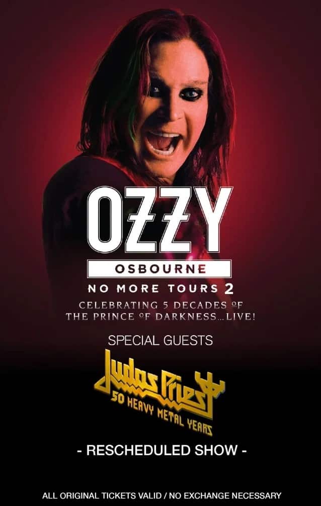 ozzy osbourne tour dates, OZZY OSBOURNE Postpones European Tour with JUDAS PRIEST To 2023