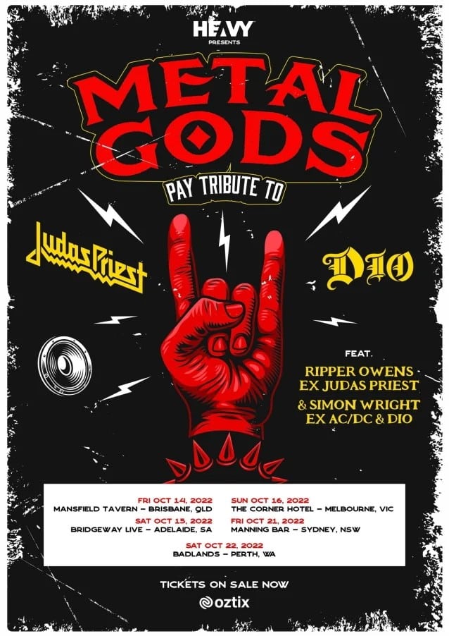 the metal gods tour 2022, TIM ‘RIPPER’ OWENS And SIMON WRIGHT To Pay Tribute To JUDAS PRIEST And DIO With METAL GODS Tour